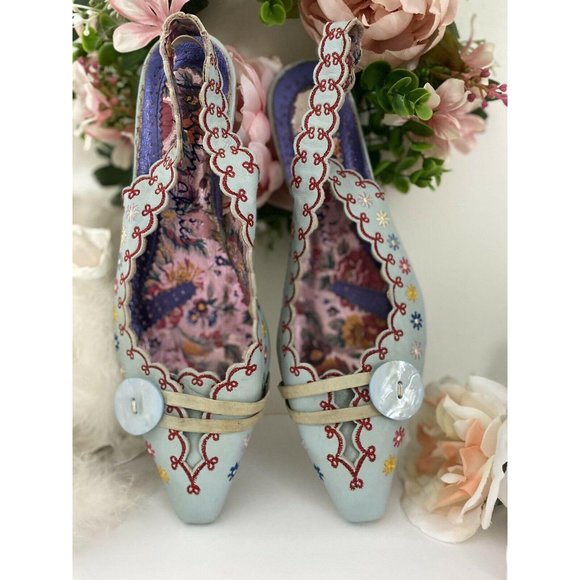 COPY - Irregular Choice Embroidered Kitten Heel Shoes EUC - Picture 8 of 12